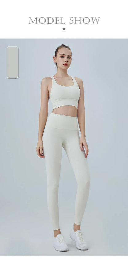 2 Piece Yoga Clothes Women's Tracksuit Athletic Wear Pilates Fitness Suit Gym Workout Push Up Clothes Sports Bra Leggings Suit