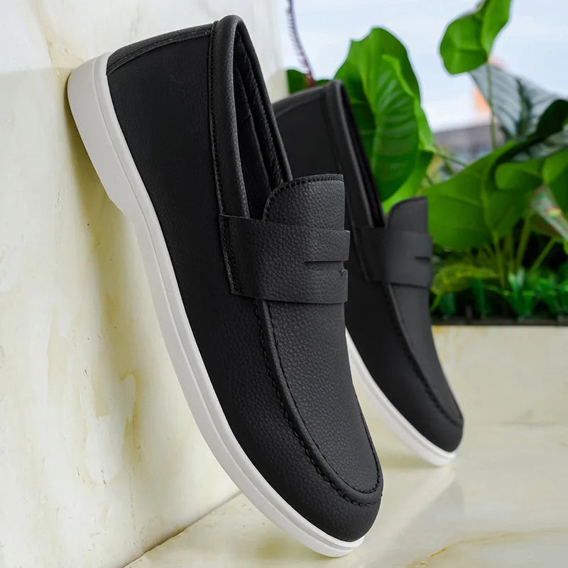 New British style breathable men's loafers fashion youth casual single shoes driving shoes