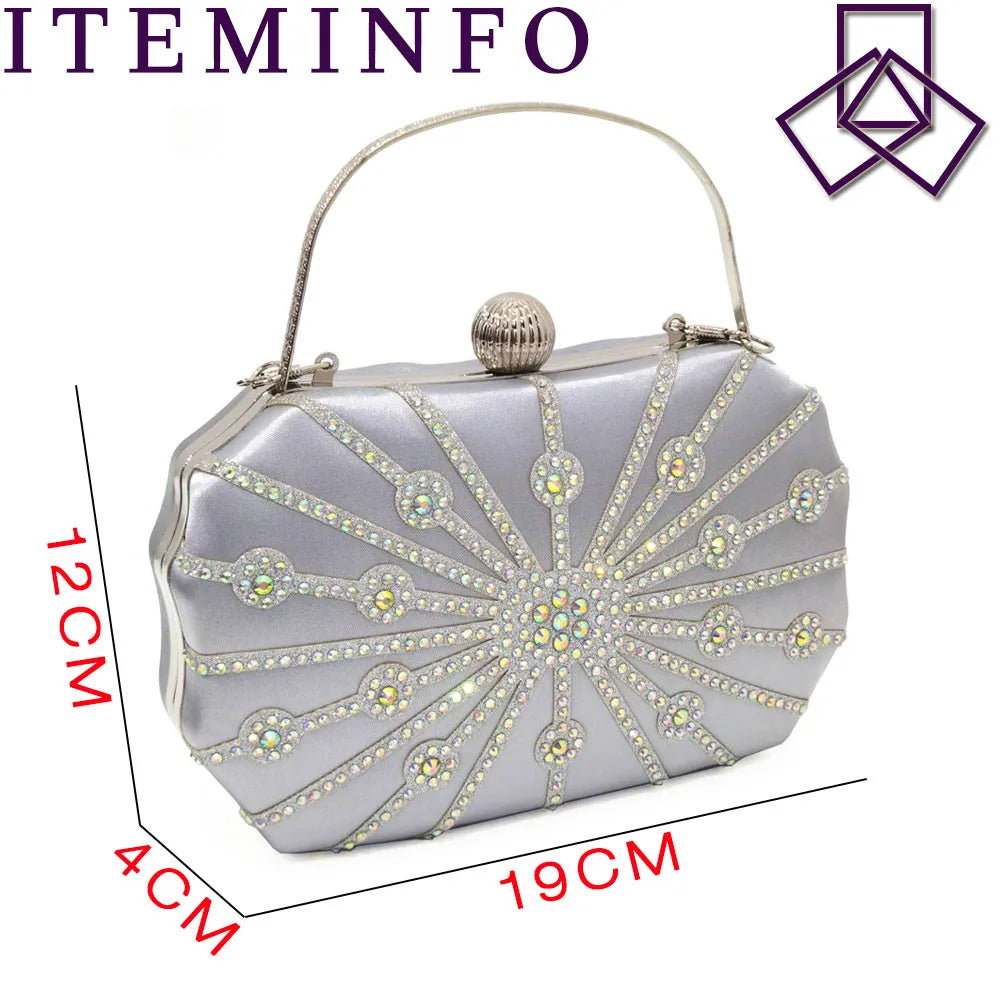 2025 Summer New Design Specials Italian Women Shoes and Bag Set Wine Color Comfortable High Heels With Rhinestone