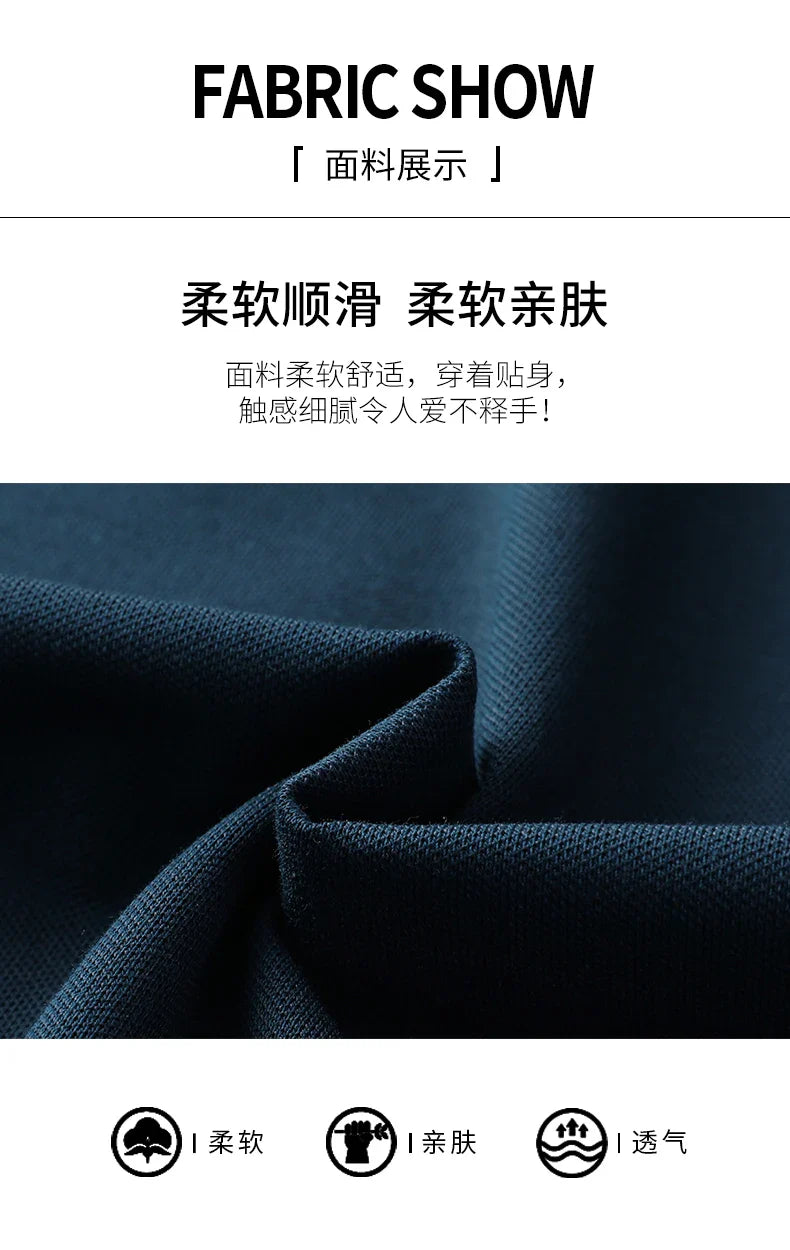 Summer best-selling high-end brand exquisite embroidery men's short sleeve POLO shirts breathable cotton casual business T-shirt