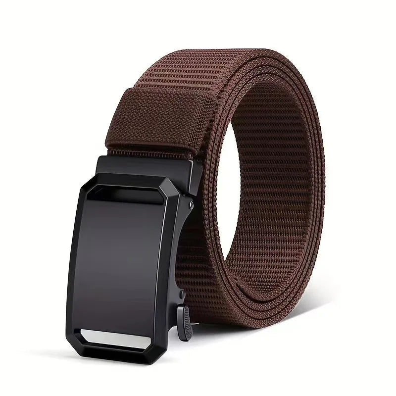 Newest Automatic Buckle Belt Canvas Tactical Waist Belt Durable Casual Outdoor Hunting Golf Adventure Training Pant Belt for Man