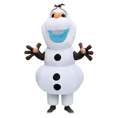 Anime Snowman inflatable Cosplay Costumes Adult Snow Treasure Suit Masquerade Party Halloween Blowing Dress Up Cosplay Party