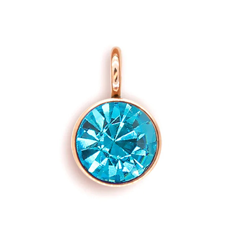 144Pcs/Lot Stainless Steel Birthstone Charms For Women Girl Pendant Earrings Bracelet Jewelry Gift Making DIY Accessories