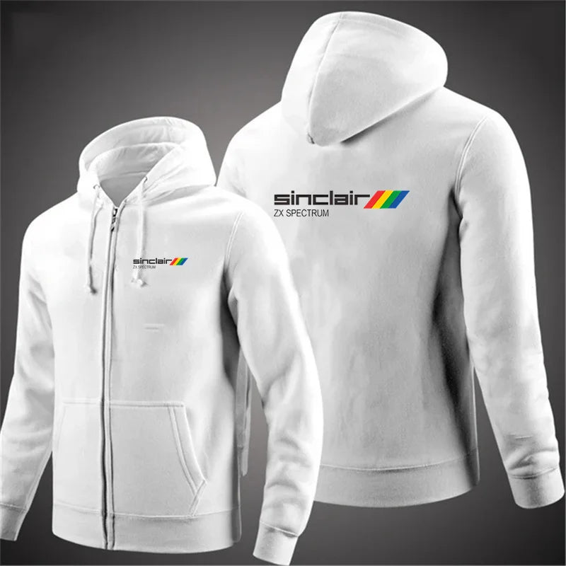 New Men's Fashion Sinclair Zx Spectrum Hoodies Long Sleeve Zipper Hoodie Hooded Fleece Sweatshirts Casual Sports Men Clothing