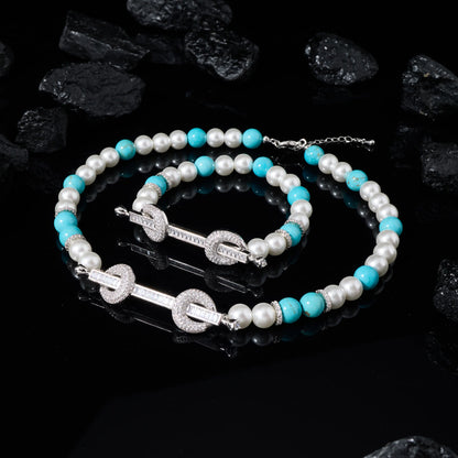015810 Beaded Choker for Women Color Natural Stone Necklace Set Daily Wear Ceremony Engament Cocktail Party Jewelry Accessories