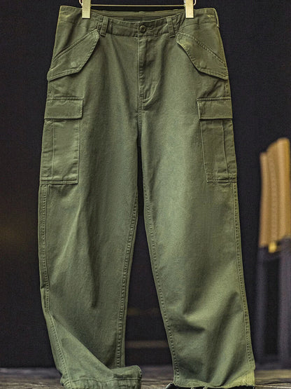 Vintage M51 multi-pocket tactical pants, men's pure cotton cargo pants, outdoor casual long pants for spring, autumn and winter