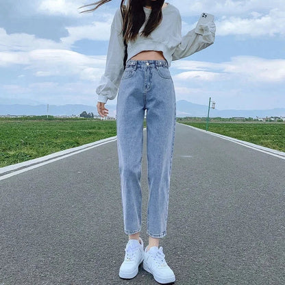 Wide-Leg Nine-Point Straight-Leg Carrot Harem Pants