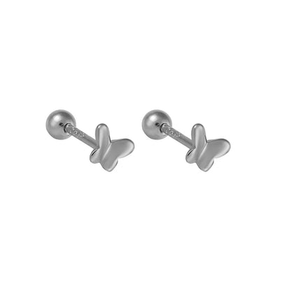 925 Sterling Silver Fashion Simple Golden Flower Beads Small Stud Earrings for Women Teen Piercing Jewelry Accessories
