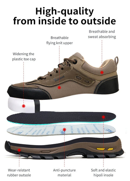 Men's protective shoes, safety shoes, anti smash and anti stab work shoes, insulated shoes, and protective boots
