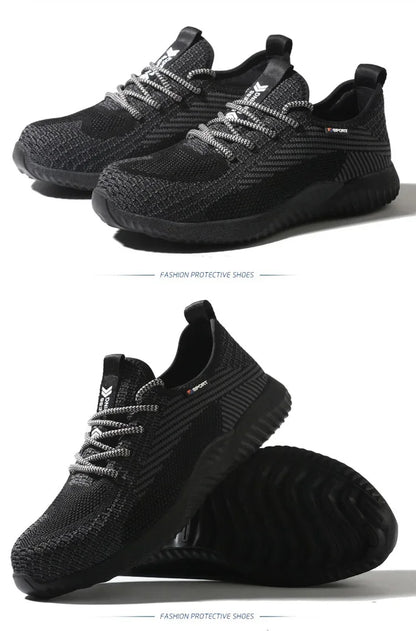 Safety Shoes Men's Work Boots Steel Toe Cap Puncture-Proof Indestructible Security Work Shoes Women Light Comfortable Sneakers