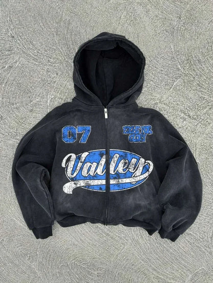 New Trend Hoodie Y2K Personalized Printed Sweatshirt Men's Harajuku Jacket Gothic Zipper Casual Sportswear Loose Fashion Hoodie