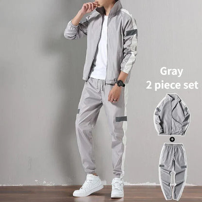 Sports Suit Men's Spring and Autumn Casual Running Sportswear Cardigan Casual Sweater Three-piece Suit