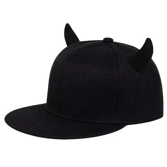 Unisex Horns Snapback Hip-hop Hats Spring and Autumn Outdoor Adjustable