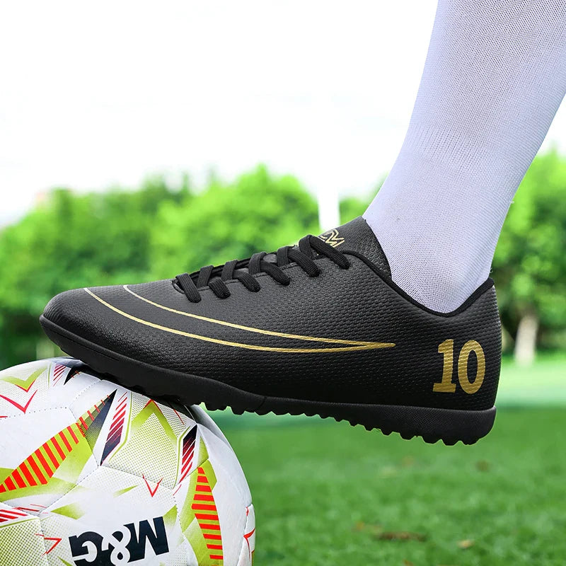 Low Top Soccer Cleats Men Football Boots TF AG Boys Turf Indoor Training Shoes Breathable Lightweight Comfortable Sport Sneakers