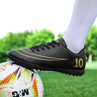 Low Top Soccer Cleats Men Football Boots TF AG Boys Turf Indoor Training Shoes Breathable Lightweight Comfortable Sport Sneakers