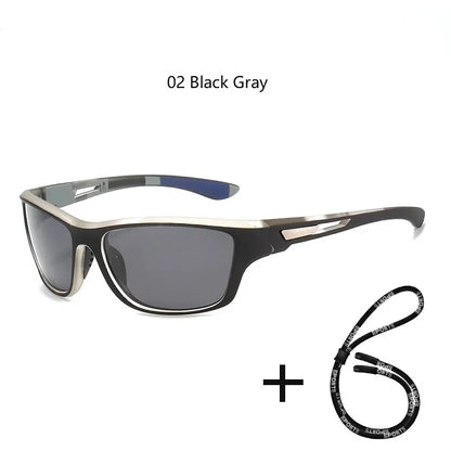 Men's Polarized Fishing Sunglasses With Glasses Chain For Men Women Driving Hiking Sun Glasses Fishing Eyewear