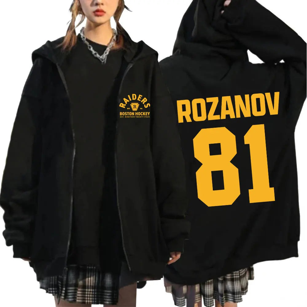 Heated Rivalry Shane Hollander‌ Ilya Rozanov Hollanov 24 81 Merch Zipper Hoodies Men Women Zip Up Sweatshirts Long Sleeve Jacket