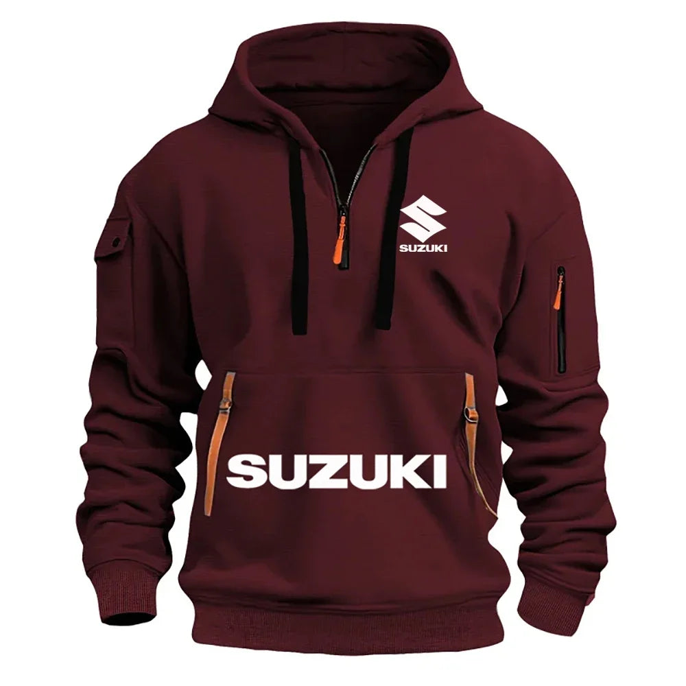 men's hoodie, casual outdoor sports hoodie and a warm motorcycle sweatshirt for autumn and winter