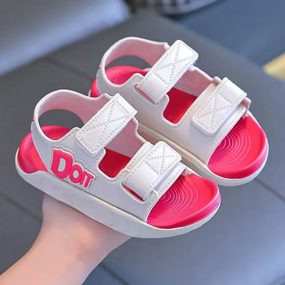 Summer Kids Sandals Casual Soft Sole Anti-Slip Sandals for Boys Girls Solid Color Durable Toddler Beach Sandals 2-12 Years