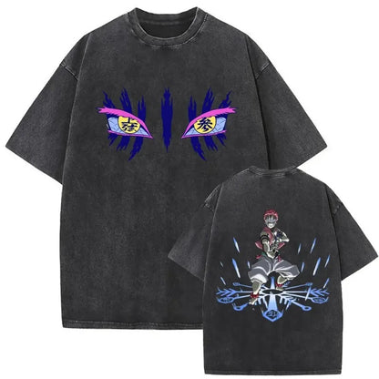 Graphic Washed T-shirts Women’s Men's Clothing  Harajuku Y2K Oversized Cotton Half-sleeve Tops