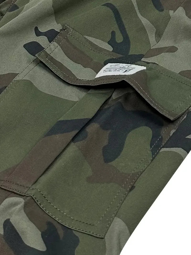 Men's Cargo Pants Multi-Pockets Camouflage Trousers Autumn Lightweight Casual Sweatpants Outdoor Work Hiking Legged Pants Male