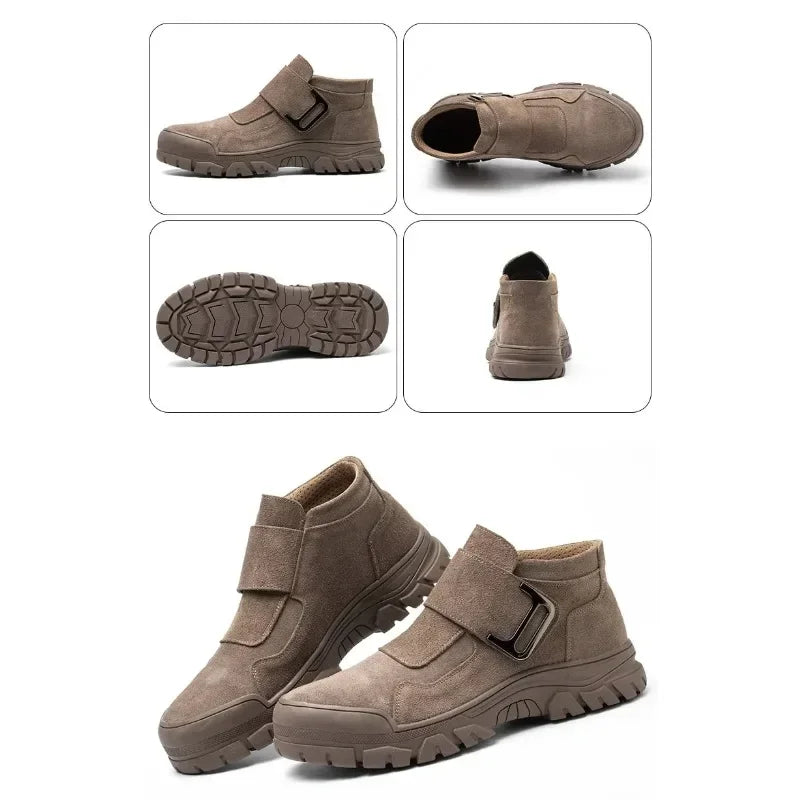 New Steel Toe Anti Smashing Steel Toe Anti Piercing Boots Indestructible Work Shoes for Men's Construction Work Shoes Durable