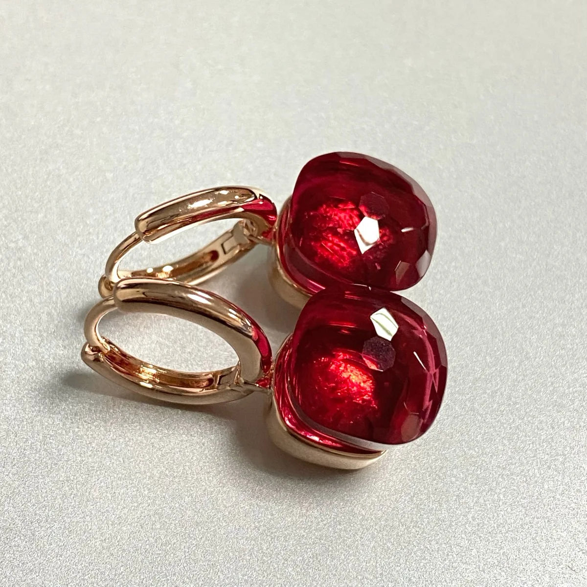 Classic Earrings For Women Amethyst Crystal Earrings Copper With Gold Plated Square Candy Colors Earrings Fashion Jewelry
