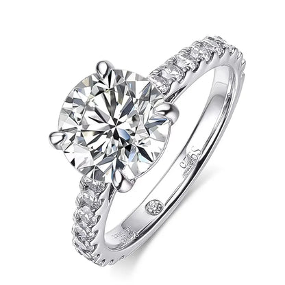 5.28ct All Moissanite Rings Set Women Gift Sparkling Lab Diamond Wedding Rings S925 Sterling Silver Plated 18K Jewelry