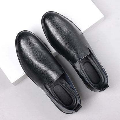 Summer Classic Fashion Mens Outdoor Leather High Quality Casual Shoes Slip on Soft Comfortable Lightweight Footwear