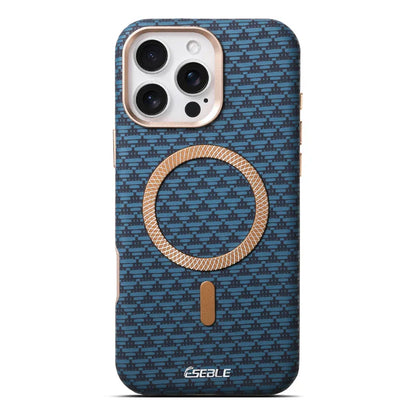 For Magsafe Magnetic Solid Color Triangle Pattern Phone Case for iPhone 17 Pro Max 15 13 14 16 Pro Max Bumper Back Cover