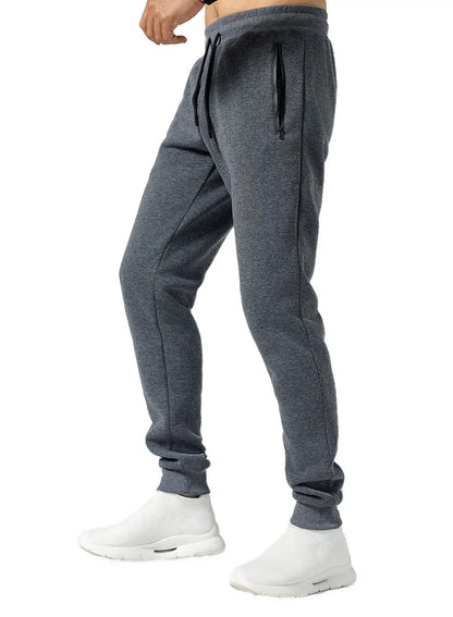 New Sweatpants Side Zipper Pockets Men Joggers Track Pants Elastic Waist Sport Casual Trousers Baggy Fitness Gym Clothing