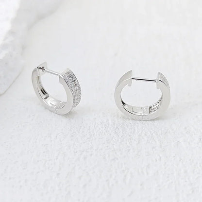 Hoops s925 Sterling Silver Full Real Moissanite Earrings Women Sparkling Dimoand Earring Jewelry Gift Certificate