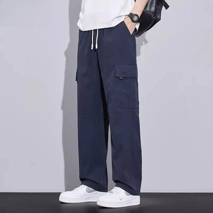 Brand Clothing Spring Summer Men's Cargo Pants Loose Straight Parachute Pants Sport Casual Long Trousers Male