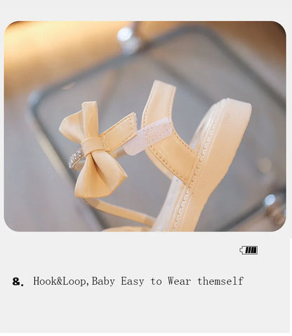 Children Princess Shoes Baby Girls Flat Bling Leather Sandals Fashion Sequin Soft Kids Dance Party Sparkly Shoes Crystal F05214