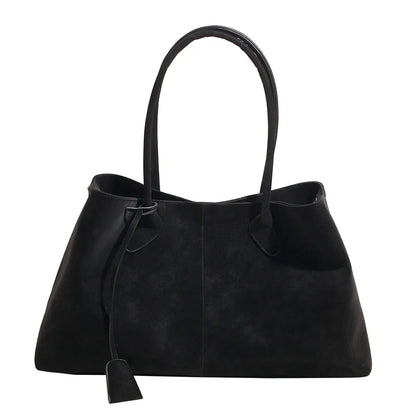 Faux Suede Solid Color High Quality Fashionable Versatile Handbag 2025 Women's Product Hot Selling  Large Capacity Shoulder Bag