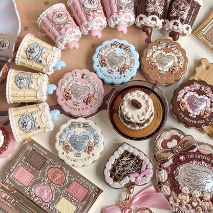 SWEETIE BEAR Makeup Box Gift Set All In One Perfume Shimmer Eye Shadow Palette Blush Lip Jelly Box 10 PCS