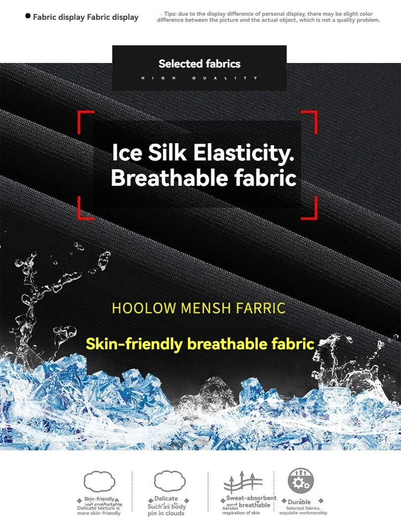 Ice Silk Long Pants For Men's Summer Quick Drying Loose Straight Leg Pants High Elasticity Sports Leggings Casual Pants