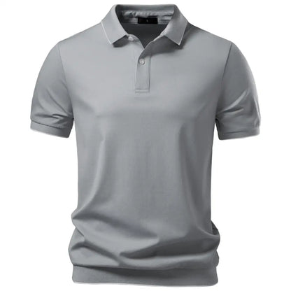 Old Money Polo Shirt Men‘s Solid Color Design Premium Fabric Skin Friendly Cool Breathable Soft Wear