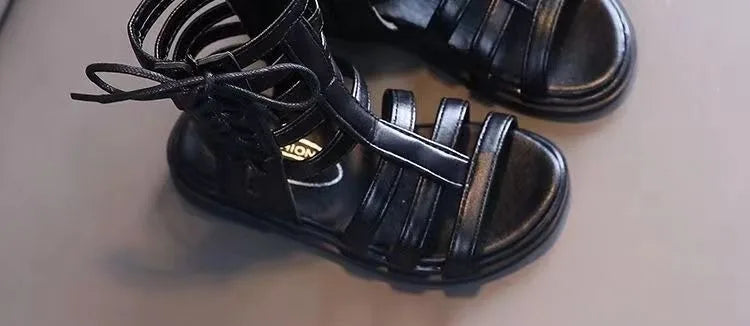2026 Summer New Girls Beach Princess Roman Sandals Breathable Side Zipper Soft Sole Bestseller