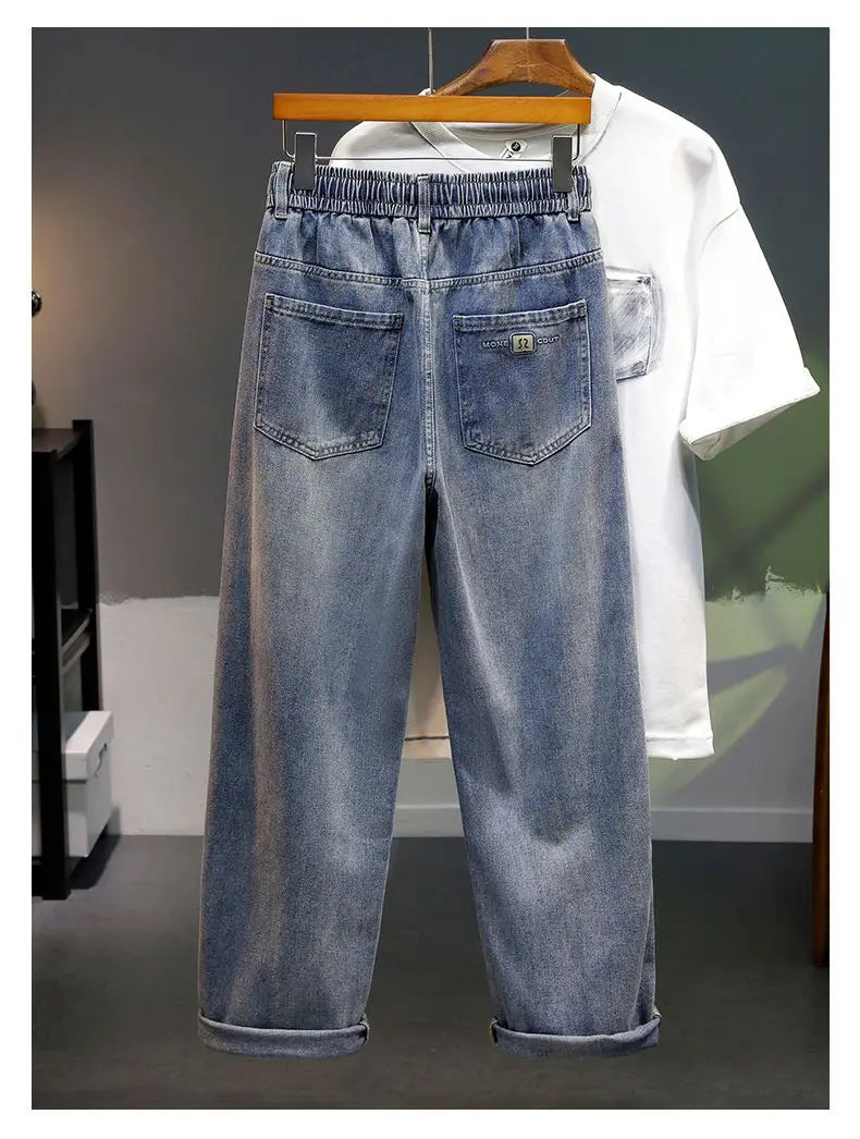 Calça Jeans Masculina Solta Reta 2026 Novo Estilo Casual Confortável Calça Jeans Masculina Moderna Moda Masculina