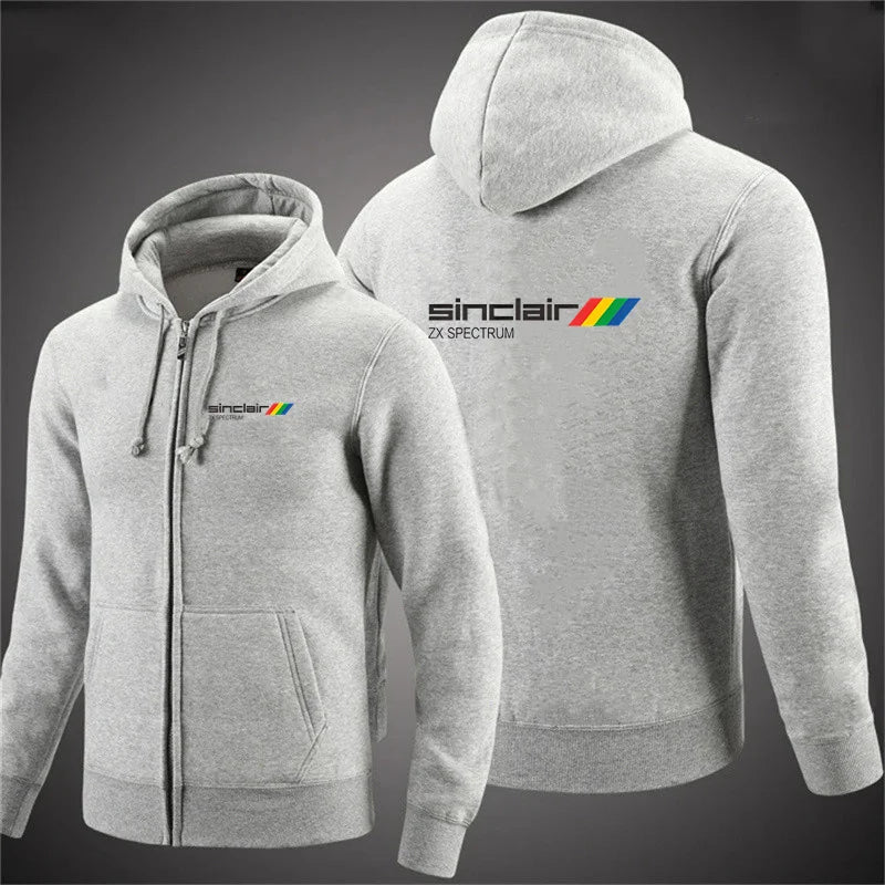 New Men's Fashion Sinclair Zx Spectrum Hoodies Long Sleeve Zipper Hoodie Hooded Fleece Sweatshirts Casual Sports Men Clothing
