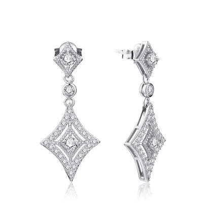 Luxurly D Color VVS1 Brilliant Moissanite Earrings for Women 925 Sterling Silver Yellow Gold Plated Anniversary Jewelry