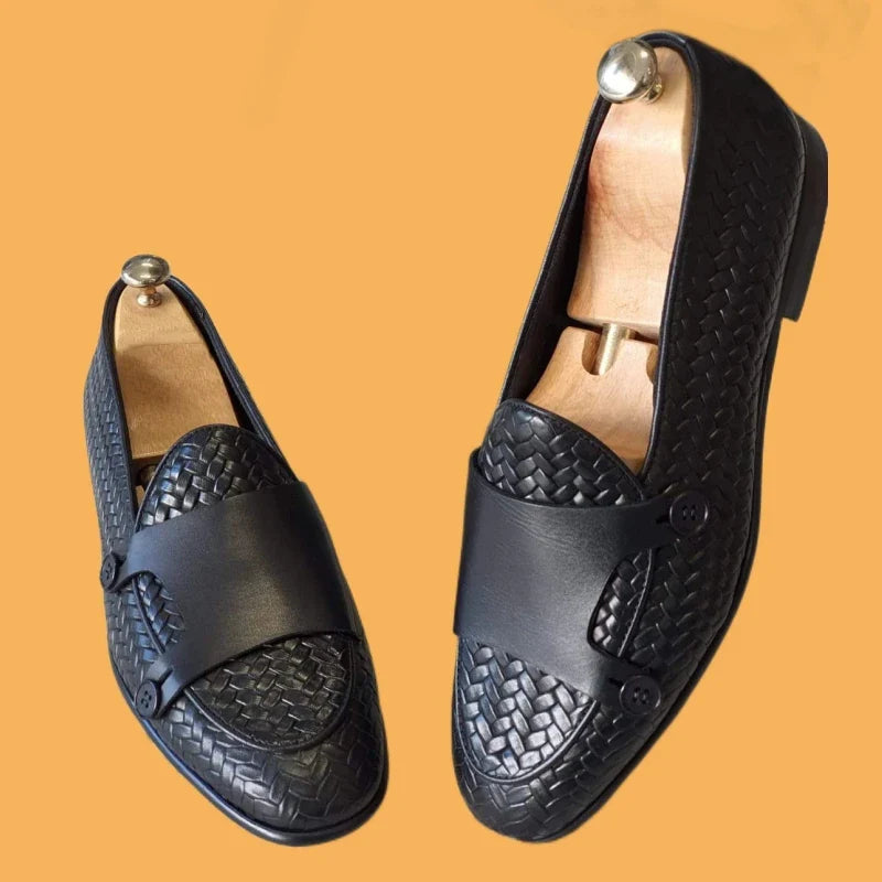 Novos Mocassins Masculinos Marrons Sapatos Sociais Masculinos de Couro PU Preto Feitos à Mão com Frete Grátis Tamanho 38-48