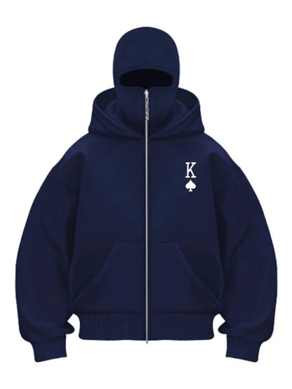 Autumn Men Balaclava Y2K Gothic Harajuku Winter New Item Double Hooded Sweatshirt Men's Hooded Mask Zipper Sportswear Women
