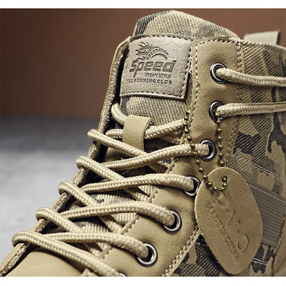 Military Boots Men Women Camouflage Khaki Black High-top Industrial Anti Skid Tactic Mechanic Work Climb Sports Sneaker