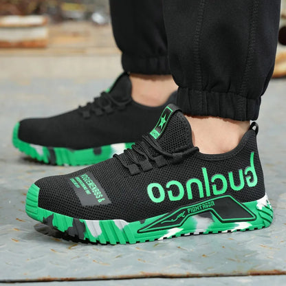 Indestructible Men Work Safety Shoes Steel Toe Work Sneakers Lightweight Anti-piercing Work Boots Industrial Construction Boots