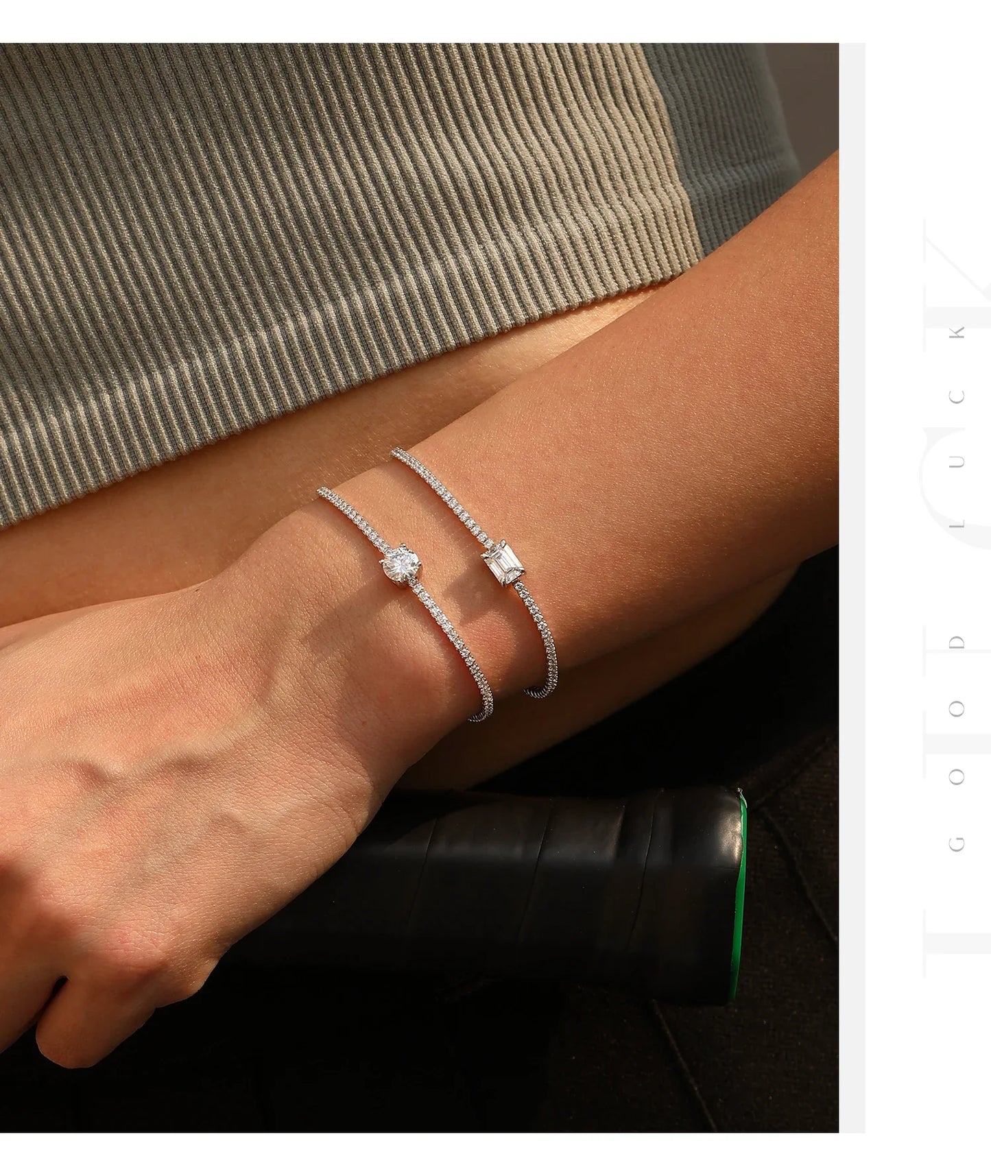 1CT Emerald Cut D Color Moissanite Tennis Bracelet 925 Sterling Silver Wedding Elegant Bracelets For Women Daily Jewelry