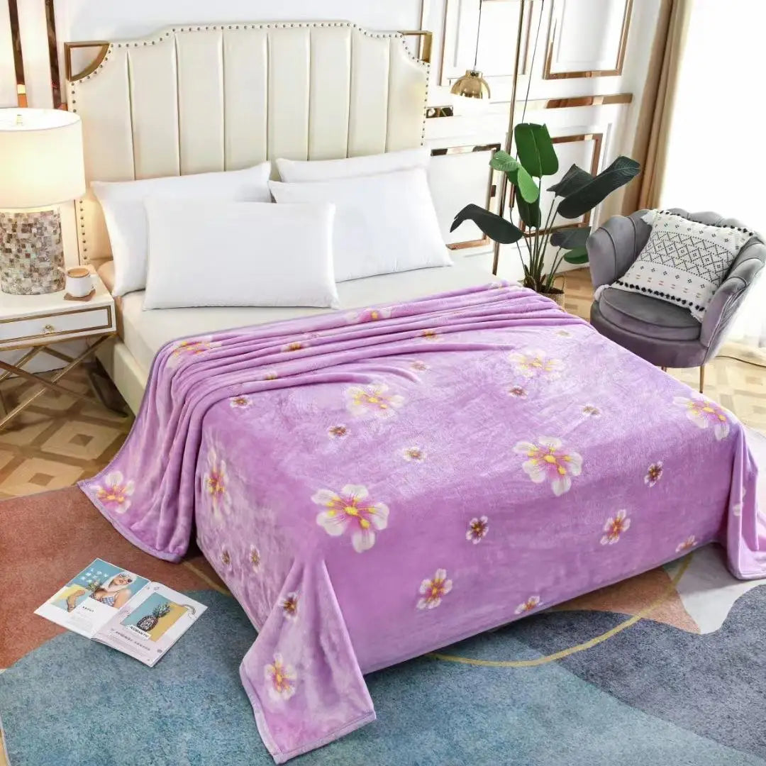 Thickened Velvet Blanket Children Single Double Person Fleece Coral Velvet Blanket Retail Coral Fleece Blanket Velvet Throw B...