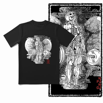 Coolmind YG Body building gym Cotton Exclusive Graphic Men T shirt for men cotton Big Size Cool BLACK men's novelty tee shirt