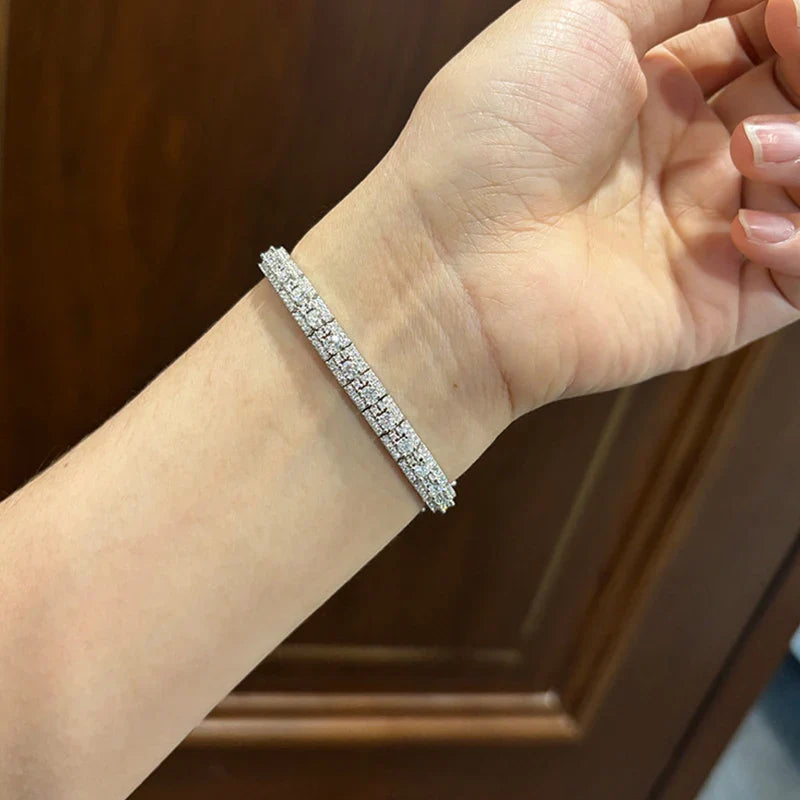 GRA Certified Full Moissanite Diamond Tennis Bracelet D Color For Woman Man 925 Silver Couple Chain Bangle Bracelets Gift